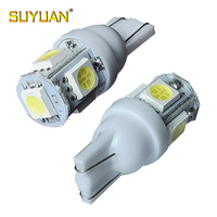 Nouvelle ampoule de voiture ultra-lumineuse T10 W5W 2825 5050 5SMD 194 Blanc Rouge Jaune 6500k LED, adaptée à l'éclairage intérieur