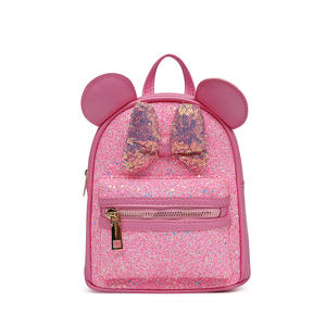 Sac à dos tendance à sequins pour enfants, sac d'école mignon avec nœud, sac à main portable et élégant pour filles - Product Image 6
