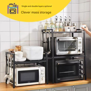 Estante de almacenamiento <span class=keywords><strong>para</strong></span> horno <span class=keywords><strong>microondas</strong></span> de cocina moderna de Metal no plegable, olla <span class=keywords><strong>arrocera</strong></span> eléctrica multifuncional, vajilla de almacenamiento <span class=keywords><strong>para</strong></span> el hogar - Product Image 5
