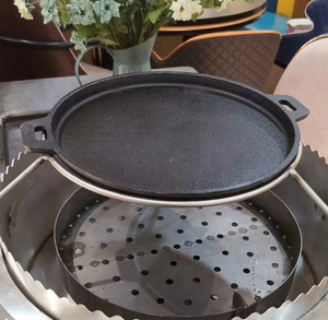 <strong>Cast</strong> <strong>Iron</strong> Round BBQ <strong>Grill</strong> Pan/Frying Pan - Product Image 3