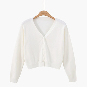 Tùy Chỉnh Hàn Quốc Phong Cách Cắt Đan Cardigan | Lỏng V Cổ Dài Tay Áo Hàng Đầu Cho Lớp, Mùa Thu Của Phụ Nữ Cao Eo Áo Khoác - Product Image 5