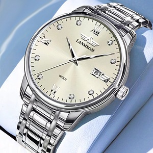 Wristwatch with water resistance, <b>large</b> dial, new <b>calendar</b>, fashionable, waterproof, men's style - Product Image 4