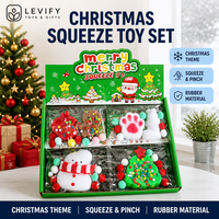 Jouets de Noël anti-stress en caoutchouc à pincer, gadgets sensoriels pour cadeau de fêtes, arbre de Noël, bonhomme de neige, compagnon de bureau apaisant, pâte à modeler, squishy