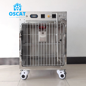 Osmat thú y cụ thép không gỉ Lồng thú y chăm sóc đặc biệt đơn vị bệnh viện icu oxy lồng cho vật nuôi - Product Image 4