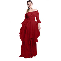 Robe gothique noire vintage médiévale victorienne pour femmes, costume de cosplay de la Renaissance, costume d'Halloween, robe de princesse pour bal, pour anime TV