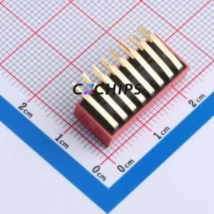DA-8-R-T DIP Switch Through hole Component (THT),P=2.54mm Switch Piano Key Single Pole Single Throw 8 2.54mm - Product Image 2