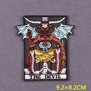 Patchs brodés thermocollants à rayures mystérieuses Tarot pour vêtements, prix d'usine, vente en gros, appliques - Product Image 2