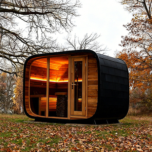 New Design Whole Piece <strong>Wood</strong> Red <strong>Cedar</strong> 6 Person Traditional Wet Cube Outdoor Sauna Room <strong>for</strong> <strong>Sale</strong> - Product Image 1