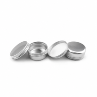 Pot cosmétique rond en aluminium de 50 ml avec couvercle fileté pour pommade, baume, bougie, blush, impression personnalisée, OEM, ODM, approvisionnement en gros