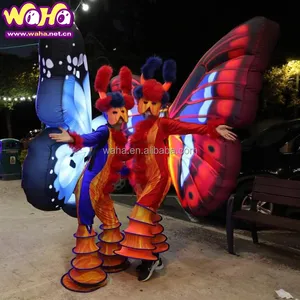 Kanatları kelebek kostümleri festivali geçit şişme karnaval kostümleri yetişkin hareketli