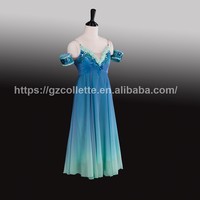 Robe de Ballet à volants pour femmes, tenue bleue classique, fée, personnalisée, costumes de danse, professionnelle