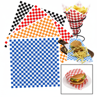 Papier à sandwich Deli à carreaux 12x12, papier alimentaire résistant à la graisse, personnalisé, pour emballer les hamburgers