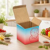 Boîte en carton ondulé personnalisée, boîte d'emballage pour aliments cuits à insertion unique, boîte en papier écologique personnalisée en gros