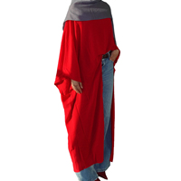 Robes élégantes unies à col rond et manches longues pour femmes musulmanes, chemises longues modestes, hauts asymétriques, vêtements islamiques – Vente en gros