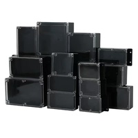 Boîtier de commande extérieur étanche IP67 en ABS avec couvercle transparent noir pour jonction électronique