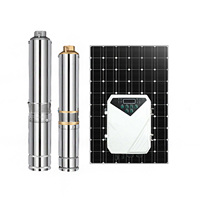 2hp 110V Haut Débit Solaire Puits Profond Pompe Submersible Système D'alimentation En Eau Domestique à Haute Efficacité