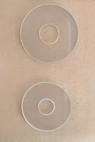 Accessoires en caoutchouc et rondelles en plastique blanc, noir, gris, transparent – Écologiques, durables, pour sols industriels