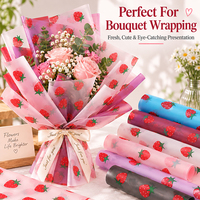 Papier d'emballage pour bouquet floral multicolore DIY, imperméable, pour emballer des bouquets de fleurs pour les anniversaires, les mariages