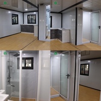 Maison de conteneur à double étage de luxe, 2 à 4 chambres, maison portable, préfabriquée, maison de café, maison mobile de luxe à 2 niveaux, préfabriquées