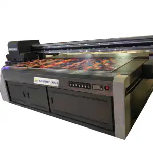 SUMMIT SIGN -Hot selling 2700 * 1300 mm digital flat Glass leather pvc plate printing multi-purpose UV LED inkjet printer