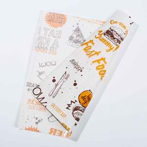 Custom Printed Greaseproof Food <b>Wrapping</b> <b>Paper</b> for Burger Sandwich and Snacks Packaging - Product Image 2