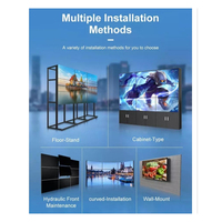 55 65 75 pouces intérieur Lcd Tv vidéo mur écran du panneau d'affichage 3X2 contrôleur de matrice