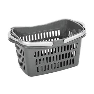 RIVAL Shopping <b>Basket</b> 48x28.5x23.5cm Grey With 2 Handles <b>Storage</b> <b>Baskets</b> - Product Image 1