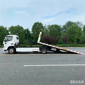 Camión de Remolque de Plataforma Plana Dongfeng 4x2 de 5 Toneladas de Alta Calidad para Recuperación de Vehículos Dañados - Product Image 2