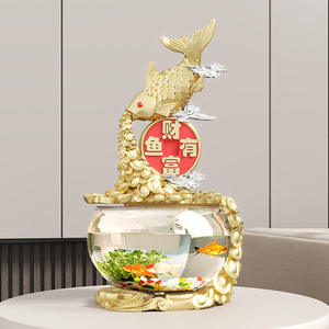 Mini aquarium de <span class=keywords><strong>bureau</strong></span> en résine sur le thème des animaux, décoration esthétique pour petits espaces - Entretien facile, design peint à la main - Product Image 2