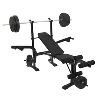 Banc de musculation multifonctionnel réglable pour haltères et abdominaux