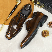 Chaussures pour Hommes Habillées Chaussures Formelles de Luxe en Cuir Véritable pour Hommes Chaussure Habillée avec Semelle Extérieure en Caoutchouc Vibram Chaussures En Cuir Pour Hommes