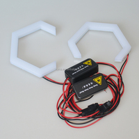 70mm 80mm 86mm 90mm 106mm Coton Hexagone LED Angel Eyes Retrofit Running Lights DRL Turn Signal Hex Led Halo Anneaux pour Phare