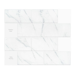 Décoration <span class=keywords><strong>de</strong></span> maison moderne Panneaux muraux en <span class=keywords><strong>PVC</strong></span> imperméables à motif marbre 3D pour la cuisine et la <span class=keywords><strong>salle</strong></span> <span class=keywords><strong>de</strong></span> <span class=keywords><strong>bain</strong></span> Mise à jour Carreaux muraux autocollants - Product Image 1