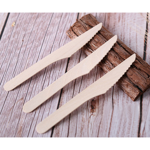 Các nhà sản xuất phân hủy sinh học bằng gỗ thiết lập dao kéo bán buôn dùng một lần thìa gỗ ngã ba dao - Product Image 4