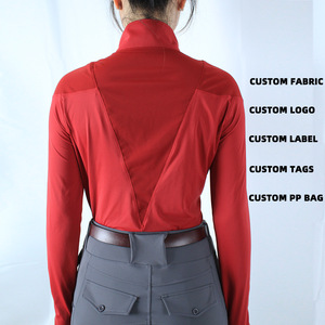 Camisetas Ecuestres con Logotipo Personalizado, Ropa de Montar a Caballo para Mujer, Cuello Alto, Manga Larga, Secado Rápido, Camisa Ecuestre - Product Image 3