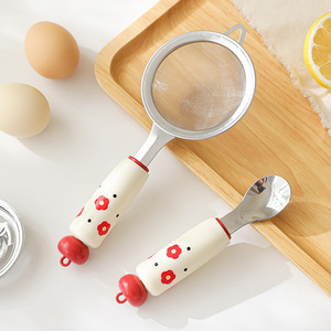 <b>Kitchen</b> <b>Gadget</b> Set Strainer Baby Mash Spoon Egg Separator Mesh Sieve Convenient Cooking <b>Tool</b> Set For Baby Food Preparation - Product Image 2