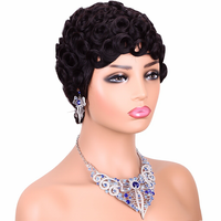 Perruques en cheveux humains Lace Front Full HD, fournisseurs de perruques en cheveux humains, perruque courte bouclée Pixie en cheveux naturels, perruque courte rose