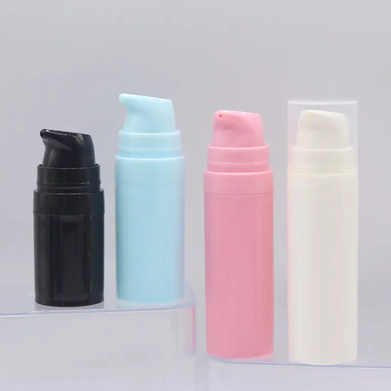 أسطواني 5 مللي 10 مللي 15 مللي الأبيض PP البلاستيك الرش زجاجة مضخة مع المفاجئة مضخة محلول