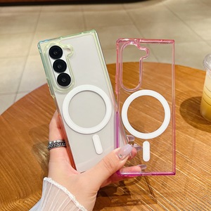 เคสโทรศัพท์กันกระแทกแบบแม่เหล็ก ฝาหลังแข็งใสไล่เฉดสีหรูหรา สำหรับ <span class=keywords><strong>Z</strong></span> Flip 7 6 5 <span class=keywords><strong>4</strong></span> 3 - Product Image 1