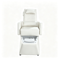 Fauteuil de pédicure électrique inclinable de luxe, fauteuil de spa pour les pieds moderne avec baignoire pour les pieds, pour salon de beauté et mobilier de salon de manucure