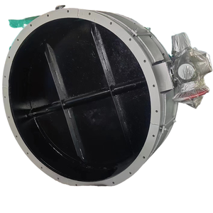 新しい電気絶縁バタフライバルブ煙道ガスパイプライン換気空気圧式ルーバーバルブ手動材料処理用 - Product Image 3