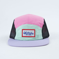 Gorras de Correr de Poliéster Yukaihe de Alta Calidad, Deportivas, con Parche de Logotipo Tejido Personalizado, Transpirables, Ajustables, de 5 Paneles