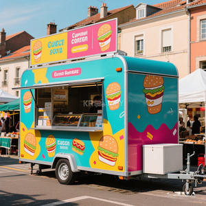 Carrito de Comida Plegable 2025, Remolque de Comida Móvil Plegable, Carrito de Hot Dogs - Product Image 1