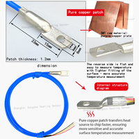 Sonde de température DS18B20 avec câble PTFE étanche et capteur de température de surface à embout pressé à froid