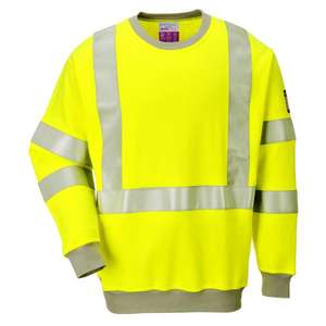 PORTWEST - FR72YERXL Sudadera amarilla de alta visibilidad antiestática resistente a las llamas-EAN 5036108249800 ROPA DE TRABAJO RESISTENTE A LAS LLAMAS - Product Image 1