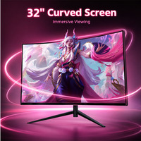 Monitor Curvo para Juegos de 32 Pulgadas, 1080P, 240Hz, Precio de Fábrica al por Mayor R&E, Pantalla IPS sin Marco, Tiempo de Respuesta de 1ms, 120% SRGB, para Oficina