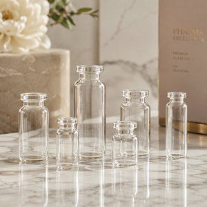 Flacon en verre Xilin à couvercle argenté, à paroi épaisse et transparent, pour le stockage à long terme d'échantillons biochimiques - Product Image 6
