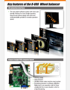 휠 밸런서 밸런싱 머신 타이어 샵 용 밸런싱 장비 - Product Image 2