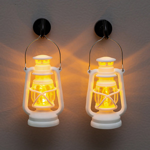 Mini Lámpara LED Vintage Negra/Blanca con Forma <span class=keywords><strong>de</strong></span> Lámpara <span class=keywords><strong>de</strong></span> Queroseno, Luz <span class=keywords><strong>de</strong></span> Vela sin Llama, Decoración Interior y Exterior para Halloween y <span class=keywords><strong>Navidad</strong></span> - Product Image 4