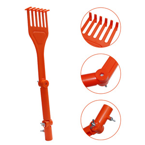 Outil de nettoyage de gouttières en alliage d'aluminium avec <span class=keywords><strong>manche</strong></span> <span class=keywords><strong>télescopique</strong></span> et mini-râteau pour éliminer les feuilles et les branches, utilisation sur les toits et dans les jardins - Product Image 3